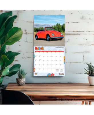 Motor Club Love Bug | 2026 12 x 24 Inch (Hanging) Monthly Square Wall Calendar | Plastic-Free
