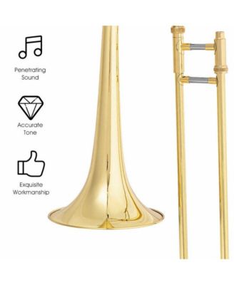 B Flat Brass Trombone with Mouthpiece