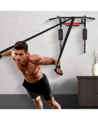 Multifunctional Pull Up Bar, Wall-Mounted Chin Up and Dip Station for Home Gym, 440 lb Capacity