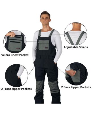 Men's Snow Bib 10K Waterproof Ski Overalls Insulated Snowboard Pants
