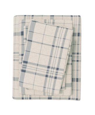 Ultra-Soft Turkish Cotton Plaid Flannel Sheet Set