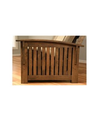 Washington Frame-Rustic Walnut Finish-Canton Black Mattress