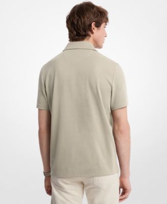 Men's Short-Sleeve Bubble Knit Polo Shirt