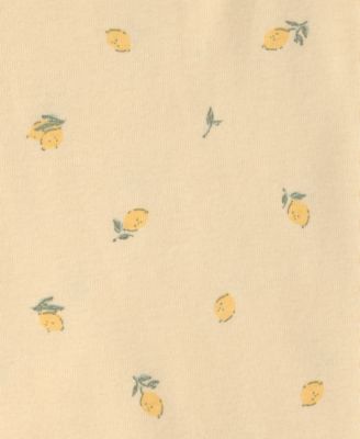 Baby Girls' Lemon Print Bodysuits and Pants, 3-Piece Set