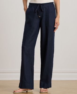 Petite Wide-Leg Linen Pants