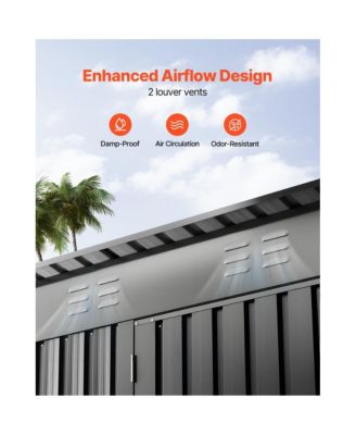 Metal Tool Storage Shed with Waterproof Roof and Air Vents