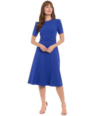 Women's Side Tab Crewneck A-Line Dress