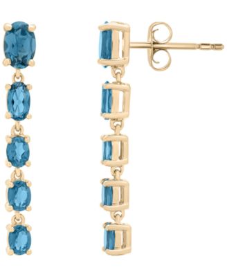 London Blue Topaz (2-5/8 ct. t.w.) Drop Earrings in 14k Yellow Gold