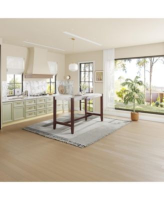 Counter Height Faux Marble Bar Dining Table