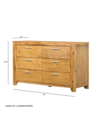 53x17x31.5" 6-Drawer Dresser