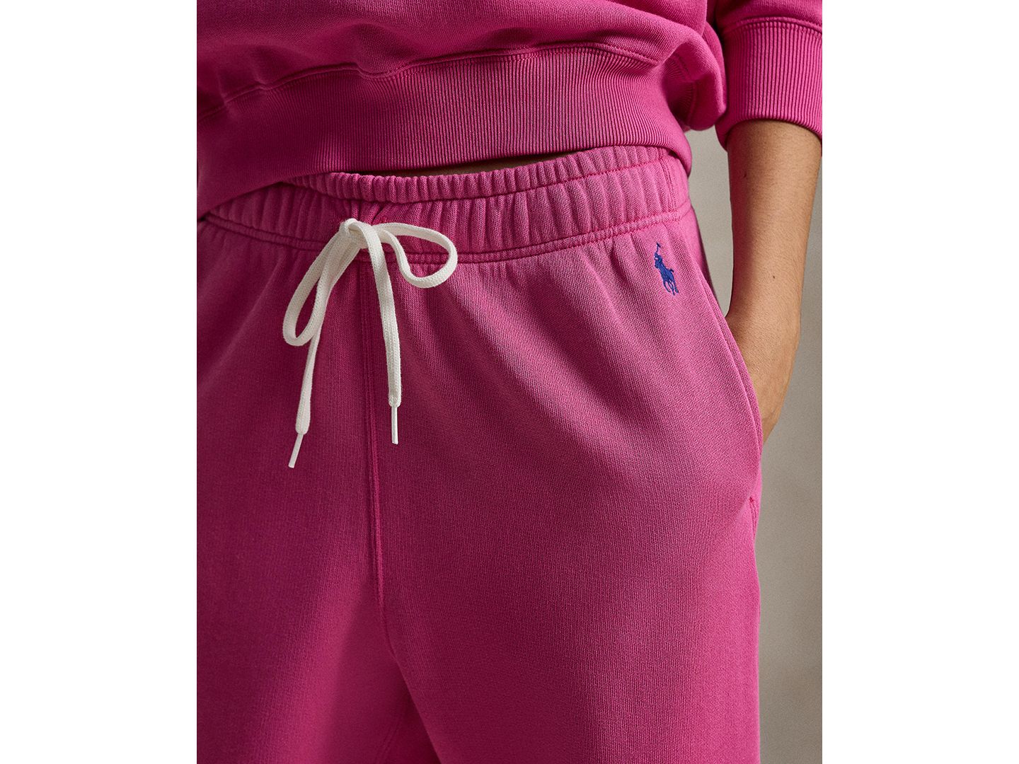 Женские брюки Polo Ralph Lauren Fleece Drawstring Sweatpants, цвет: Розовый — фото 3