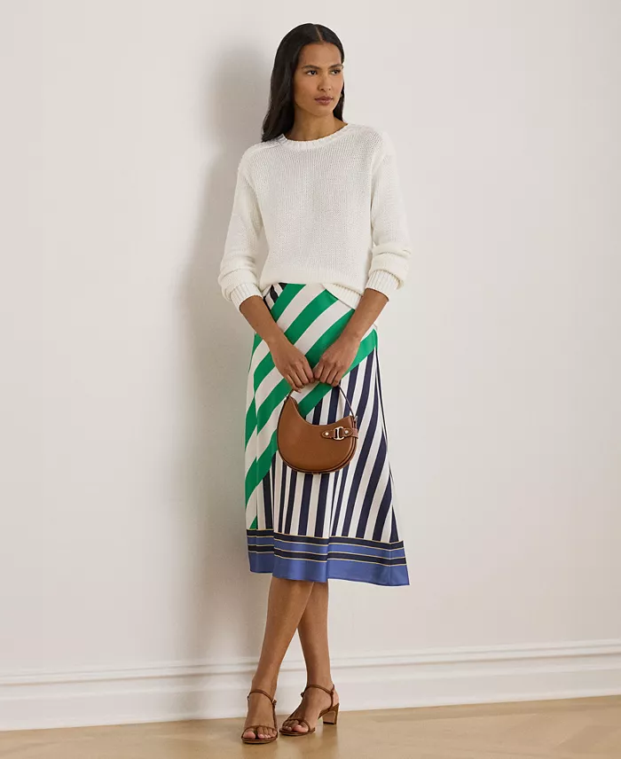 Women's Crew Neck Stitch Detailing Sweater - thumbnail 7