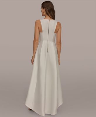 Women's Sleeveless Asymmetrical V-Neck Ball Gown