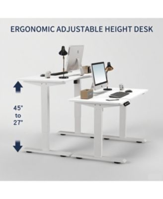 Electric Standing Desk Height Adjustable 55" Computer Table
