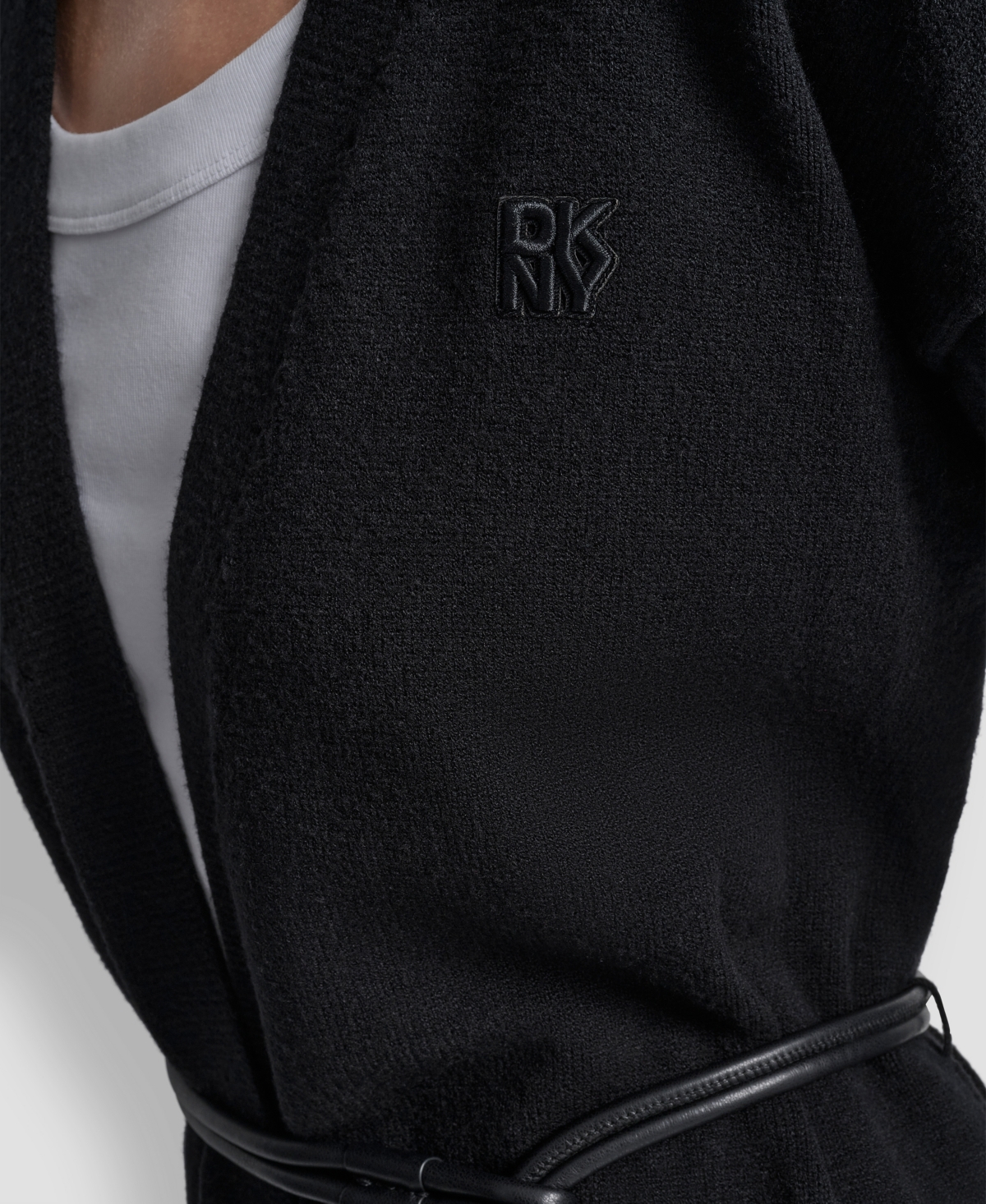 Dkny Jeans Women's Belted Oversized Open-Front Cardigan