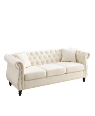 3-seater + 2-seater Combination sofa.Beige Velvet