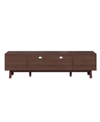 Wood TV Stand for 75" TVs with Soft-Close Doors