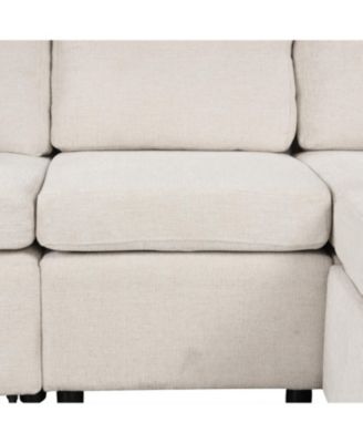 107" Sectional Sofa Bed U-Shape