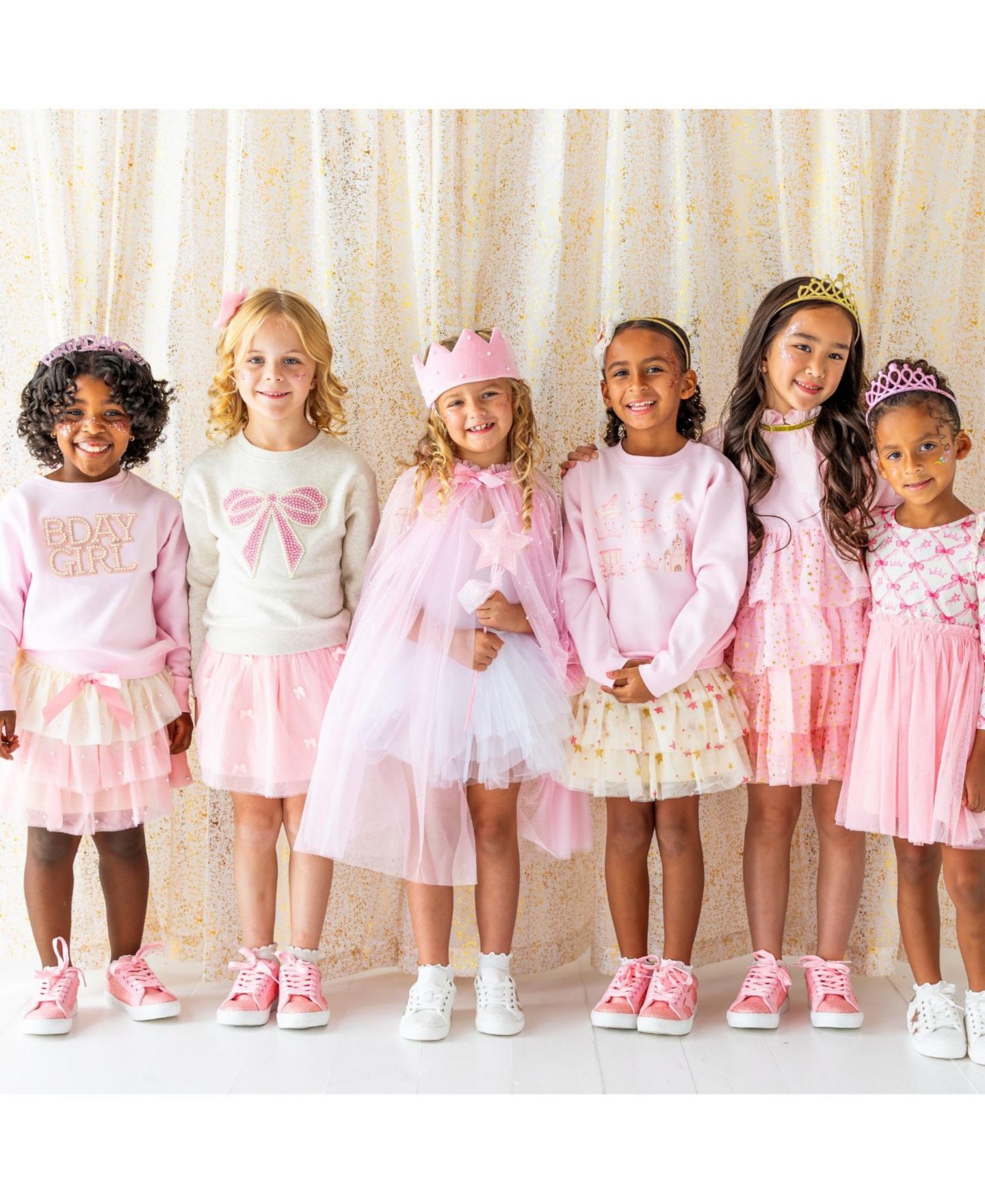 Платье Sweet Wink Pink Princess Tiered Long Sleeve Tutu Dress для девочек-малышей, цвет: Розовый — фото 5