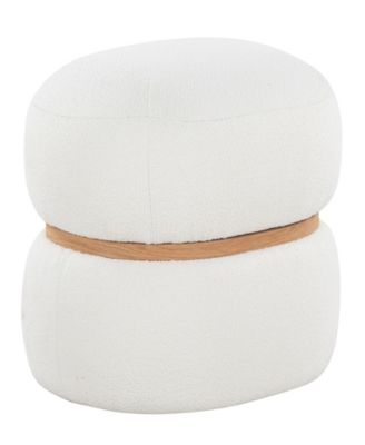 13.5" Fabric Cinch Contemporary Pouf Ottoman