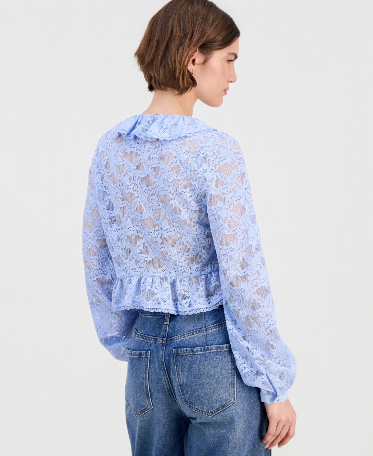 And Now This Women's Ruffled Lace Top, Macy's Exclusive