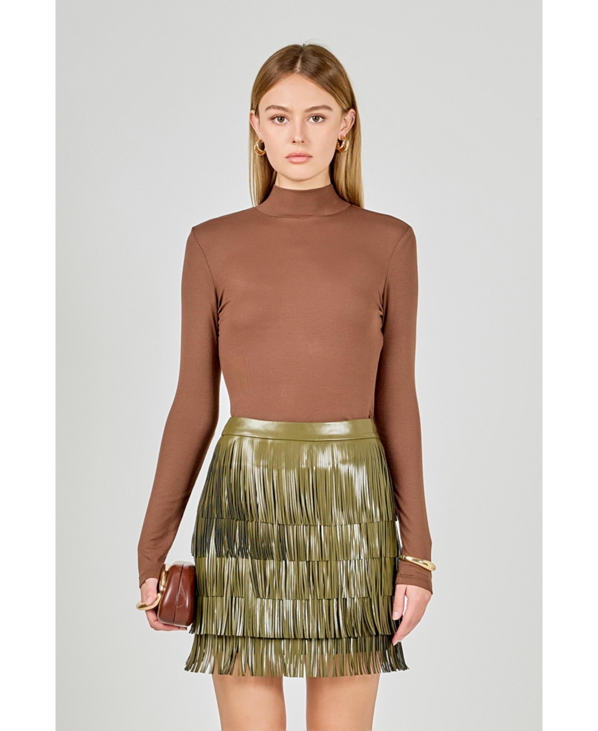 endless rose Women's Mock Neck Top