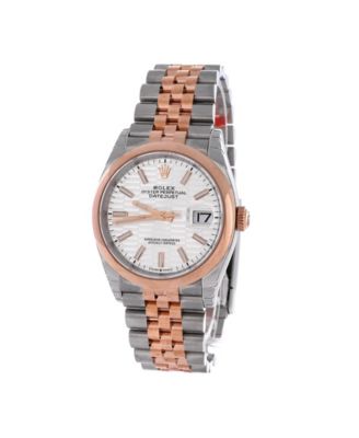 Oyster Perpetual Datejust Fluted Motif Automatic Watch in Stainless Steel and Rose Gold 36mm