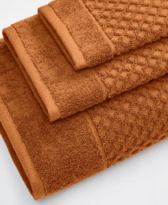 Quick-Drying Cotton Diamond Waffle Textured 2-Piece Oversized Bath Sheet, 68" x 35"