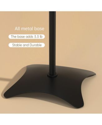 2-Pack Universal Speaker Stands with Adjustable Height & Stabilized Base for Surround Sound