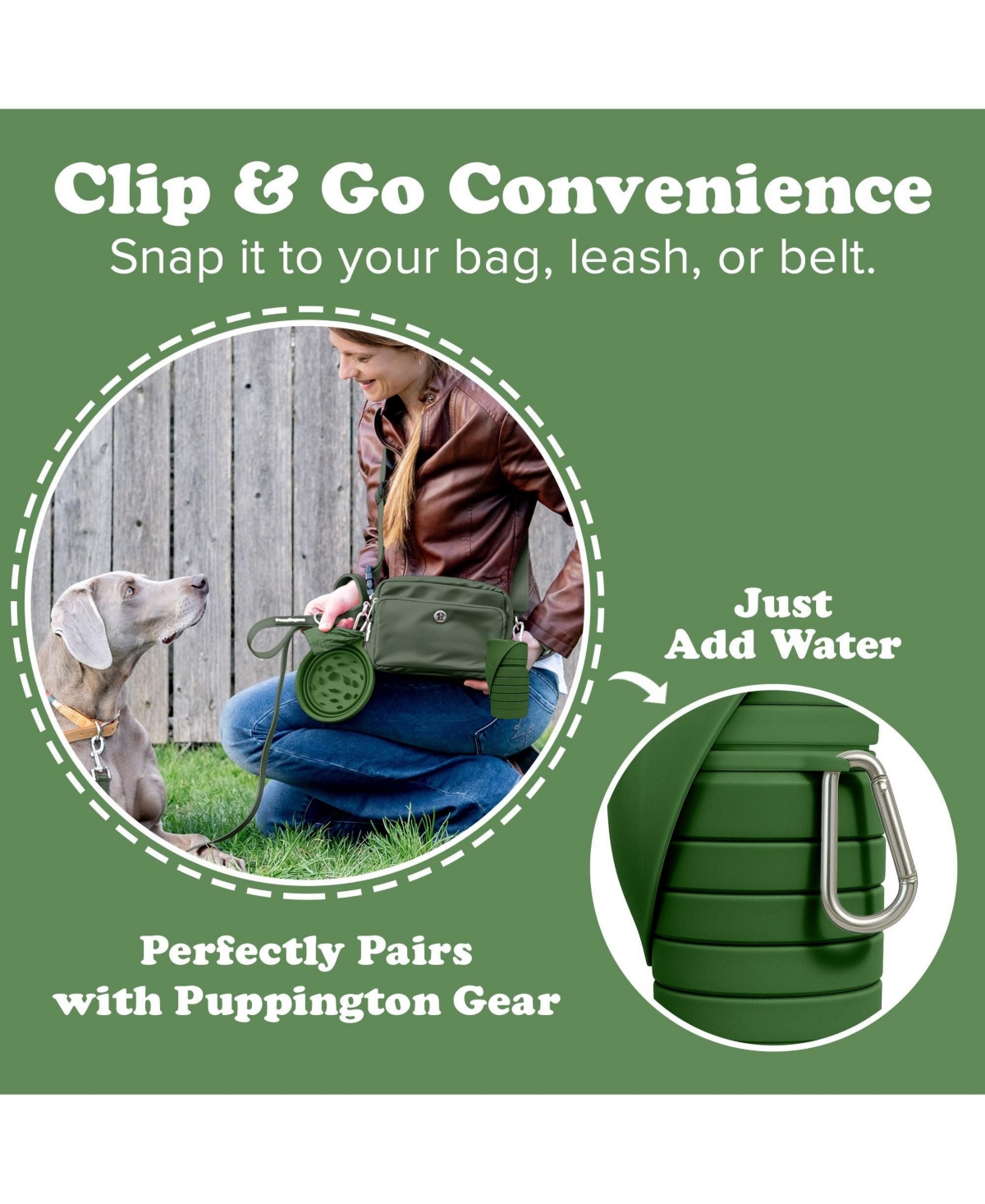 Puppington Collapsible Dog Water Bottle