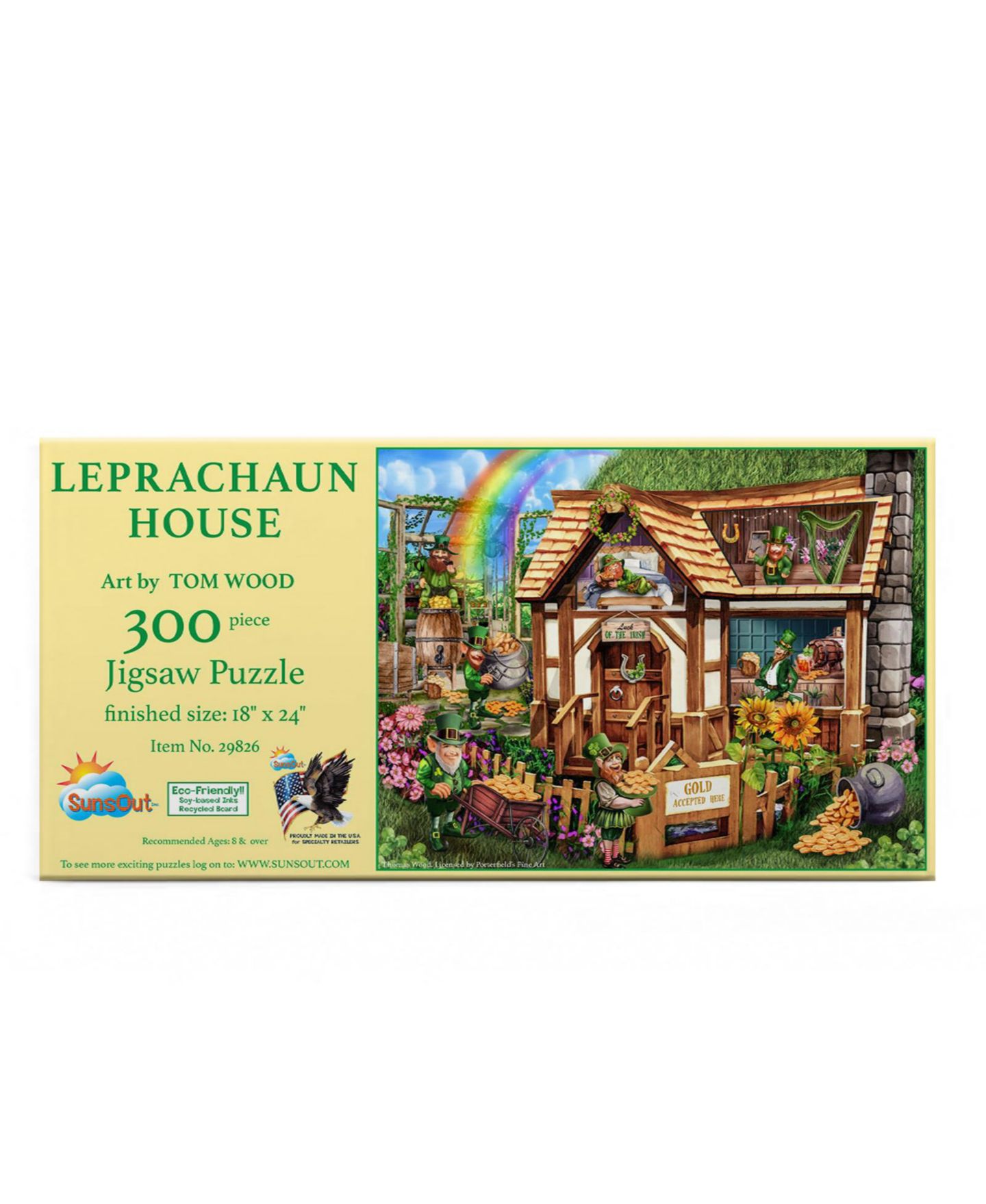 Детский пазл SunsOut Leprachaun House 300 Piece Jigsaw Puzzle, Ages 15+ — фото 2