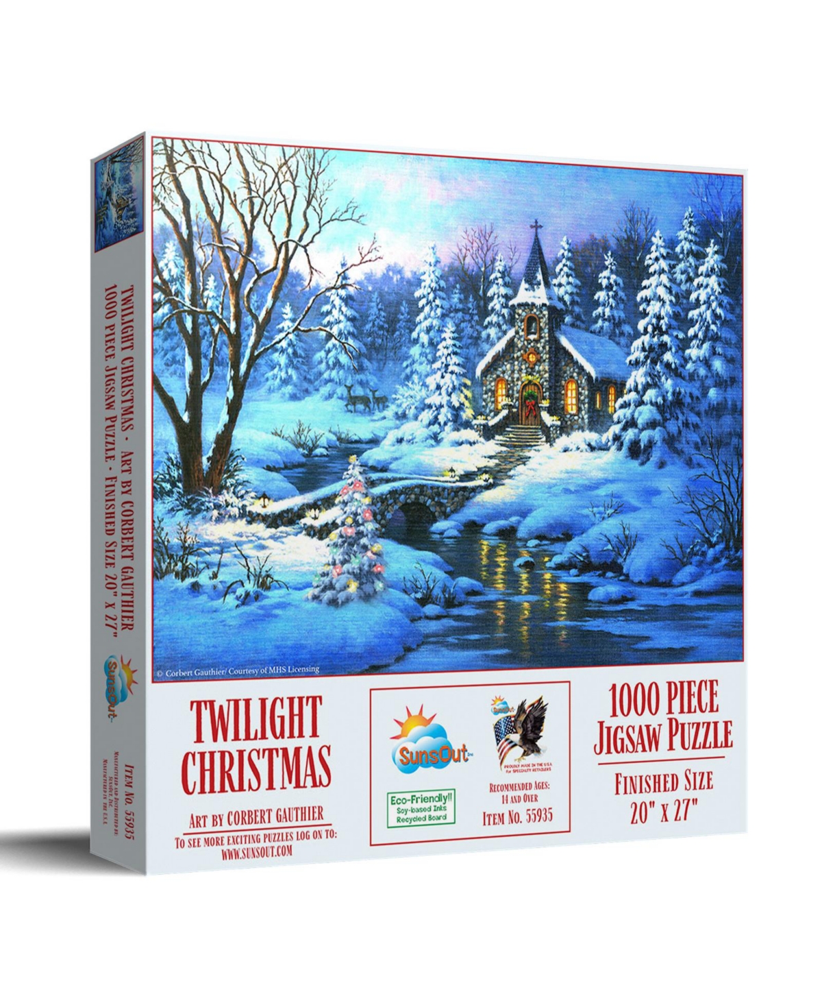 Twilight Christmas 1000 piece Jigsaw Puzzle for Adults Christmas