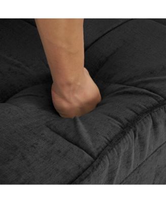 56.9" Loveseat Sofa Bed, Pull-Out Sleeper, Linen, Reversible Backrest, Side Pockets, USB Ports, Phone Holder