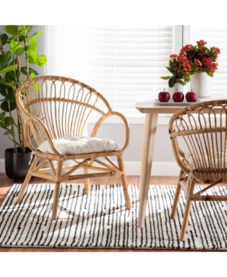 Benicia 23" Rattan Bohemian Dining Chair