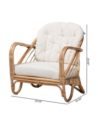 Aliane 30" Rattan Bohemian Armchair