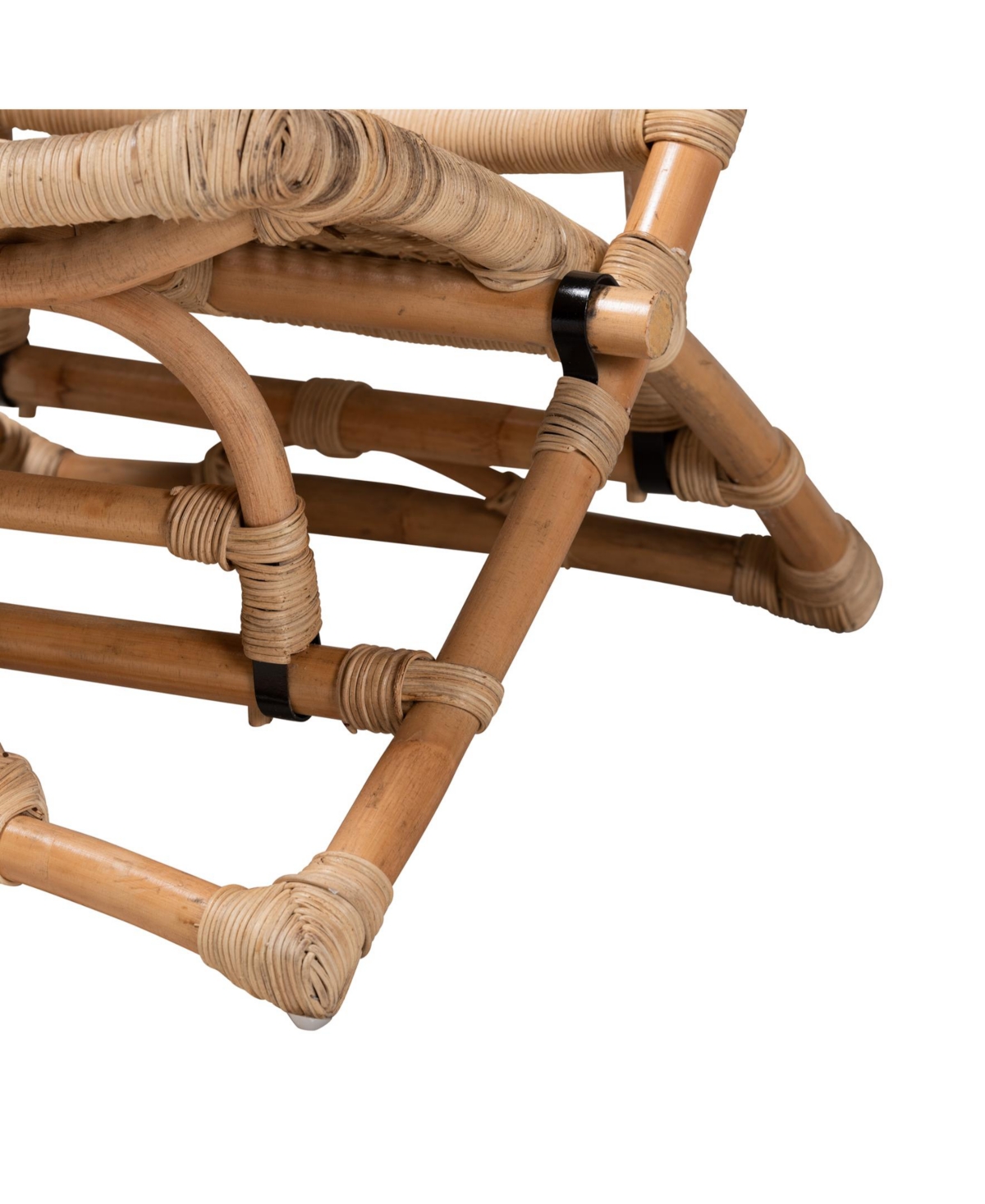 Furniture Herrara 27.6" Rattan Bohemian Foldable Lounge Chair