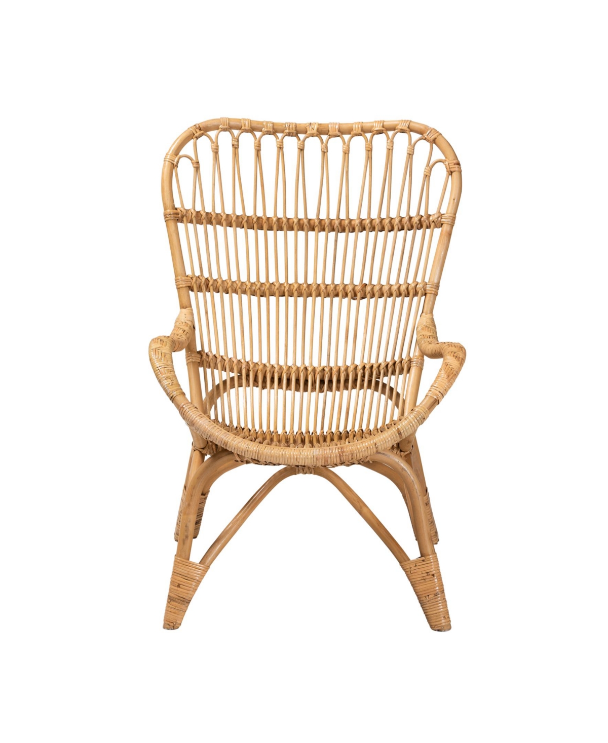 Furniture Earvin 31.9" Rattan Bohemian Armchair