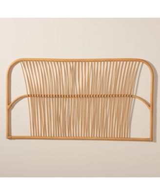 Laina 63.8" Rattan Bohemian Queen Wall-Mount Headboard
