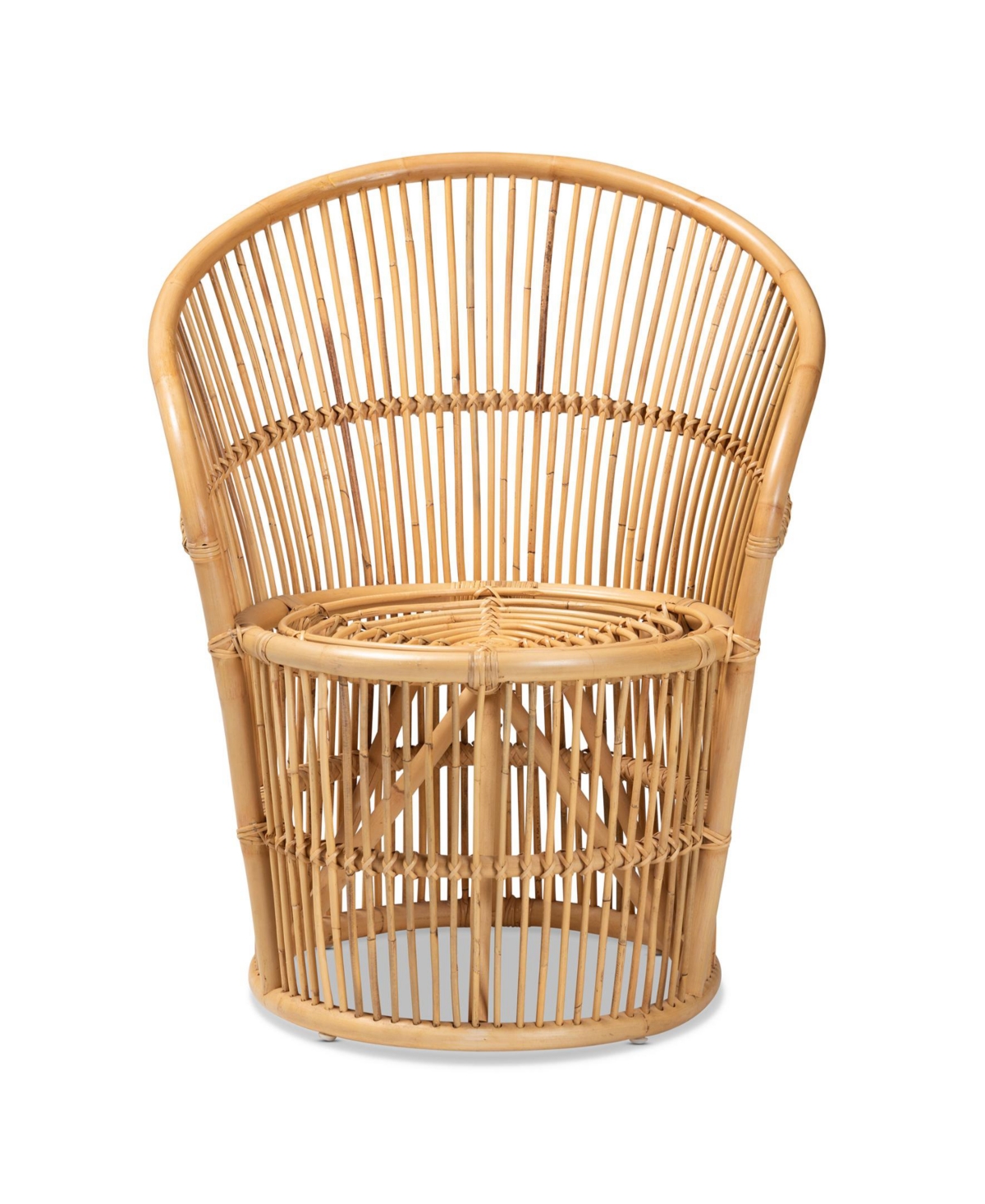 Furniture Narva 31.3" Rattan Bohemian Accent Chair