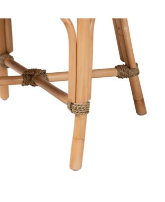 Kyle 24.6" Rattan Bohemian Dining Armchair with Cushion