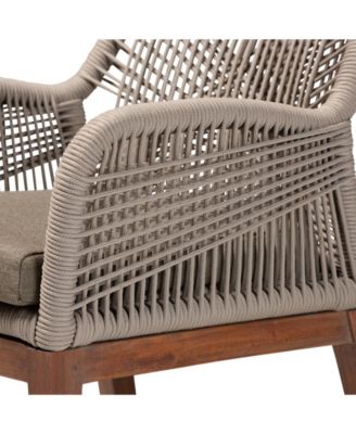 Jennifer 23.6" Wood Mid-Century Dining Armchair