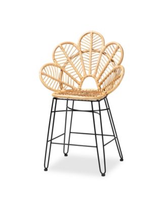 Garan 19.5" Rattan Bohemian Counter Stool