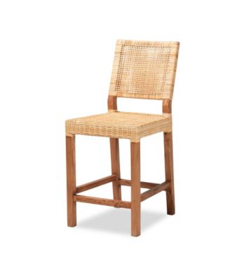 Lesia 40" Rattan Bohemian Counter Stool