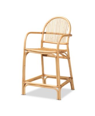 Tugera 22.5" Rattan Bohemian Counter Stool