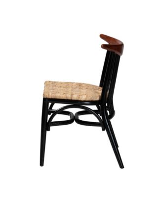Parthenia 20.5" Rattan Mid-Century Dining Chair