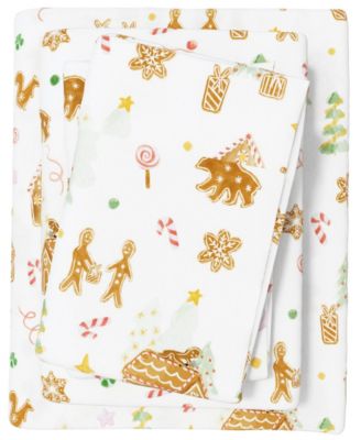 Ultra-Soft Turkish Cotton Flannel Christmas Print Sheet Set.