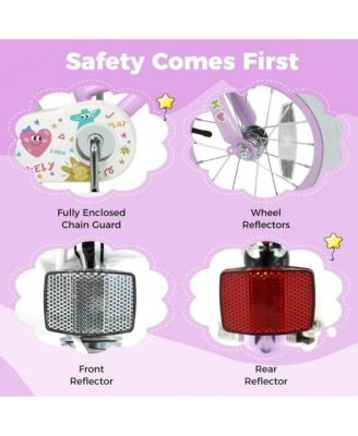 Kids Adjustable Training Bike with Dual Brake and Safety Features