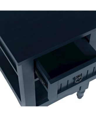 Westport Modern Farmhouse Chairside End Table with Storage Shelf