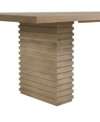 Solid Wood Dining Table with Industrial Design