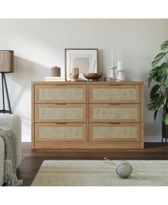 53" Rattan Dresser for Bedroom